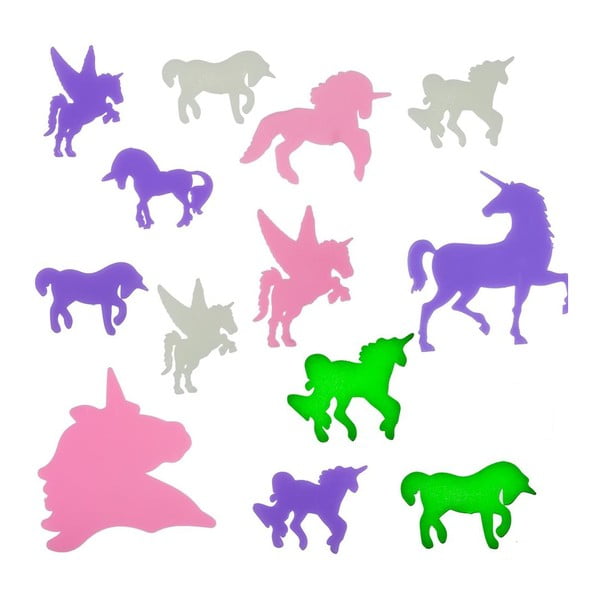 Unicorns 14 darabos fluoreszkáló matrica készlet - InnovaGoods
