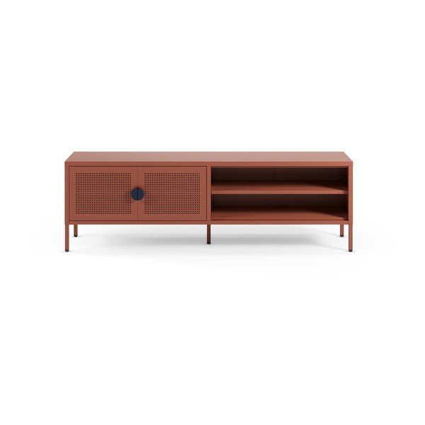 Terrakotta színű fém TV-állvány 160x50x35 cm Sayla – Marckeric
