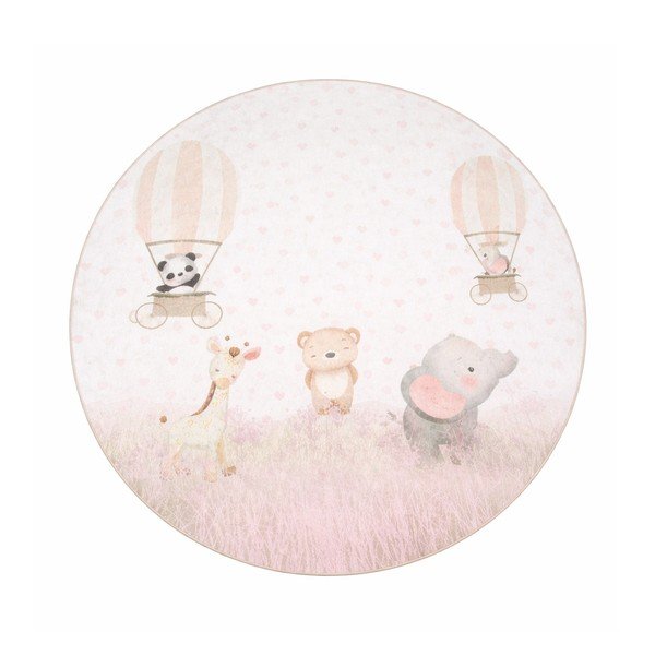 Mosható gyerek szőnyeg ø100 cm Dainty Animals – Mila Home