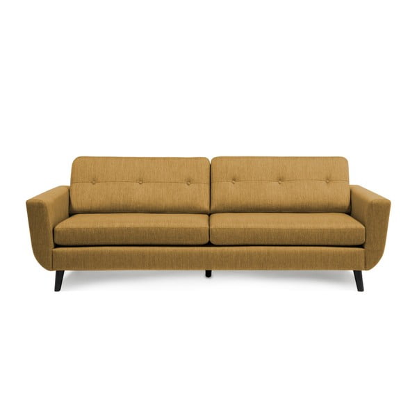 Harlem XL mustársárga 3 személyes kanapé - Vivonita