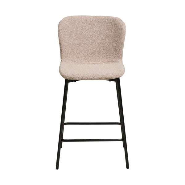 Bézs kárpitozott bárszék (ülésmagasság 65 cm) Maceda – House Nordic-image-2