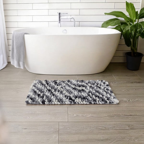 Szürkéskék textil fürdőszobai kilépő 60x90 cm Lerici – Wenko-image-1