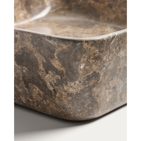 Szürke kő mosdókagyló 40x40 cm Darnen – Kave Home-image-3