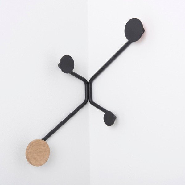 Hook fekete fali akasztó, sarokba - Gazzda-image-2