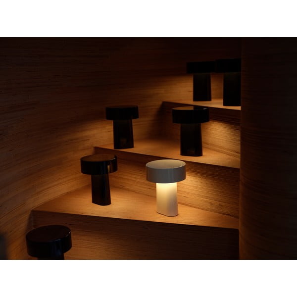 Szürkésbézs műanyag LED asztali lámpa (magasság 18 cm) Oblong – Zone-image-1