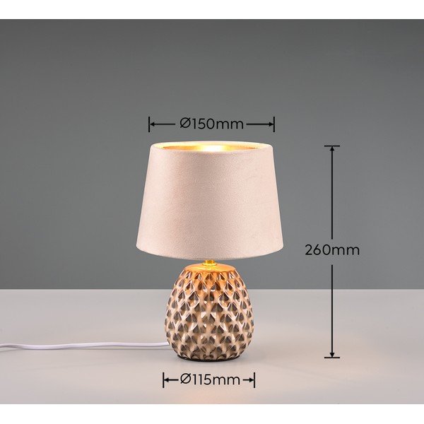 Bézs asztali lámpa (magasság 27 cm) Ariana – Reality-image-4