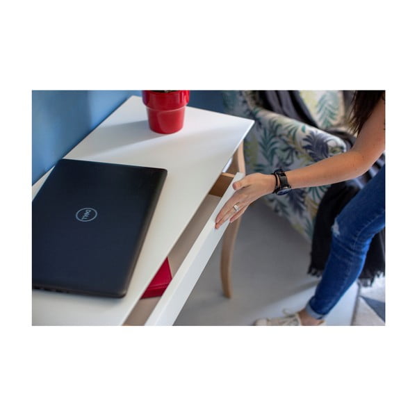 Lillo fehér íróasztal, hosszúság 65 cm - Ragaba-image-2