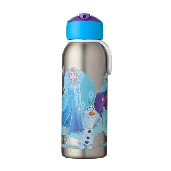 Ezüstszínű rozsdamentes acél gyerek ivópalack 350 ml Frozen 2 – Mepal