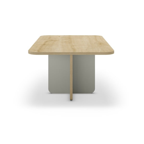 Világoszöld-natúr színű dohányzóasztal tölgyfa dekoros asztallappal 56x100 cm Hillary – Marckeric-image-3