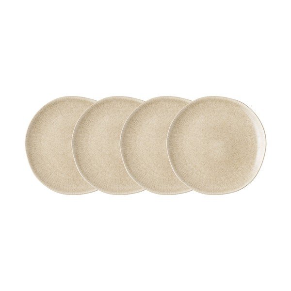 Szürkésbézs kőedény tányér készlet 4 db-os ø 21 cm Viola – House Nordic