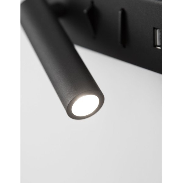 Matt fekete fém LED fali lámpa hajlítható szerkezettel-USB csatlakozóval Vida – Nova Luce-image-4