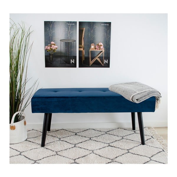 Skiby kék bársony pad - Bonami Essentials-image-1