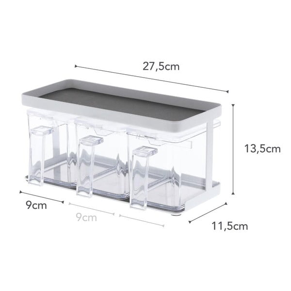 Liszttartó-őrölt élelmiszer tartó doboz szett 3 db-os Tower – YAMAZAKI-image-4