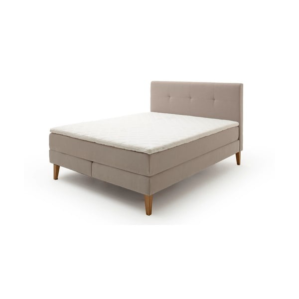 Bézs boxspring ágy 180x200 cm Stockholm – Meise Möbel