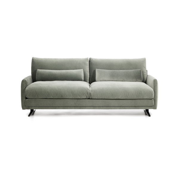 Zöld bársony kanapé 210 cm Veliro – Kave Home