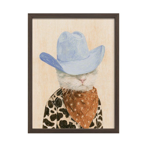 Nyomtatott keretezett kép 30x40 cm Howdy Cat – Styler