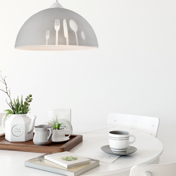 Szürke függőlámpa üveg búrával ø 30 cm Apetite – LAMKUR-image-1