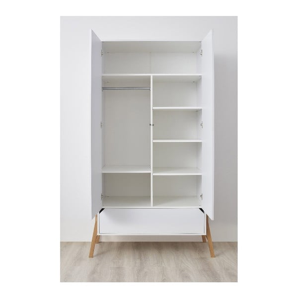 Lotta fehér kétajtós ruhásszekrény - BELLAMY-image-2
