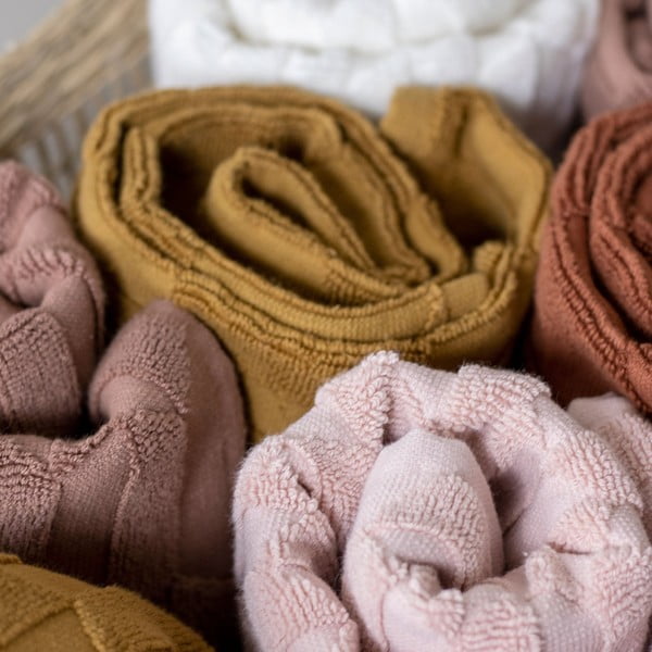 Okkersárga pamut törölköző szett 2 db-os 35x55 cm Geo – Mette Ditmer Denmark-image-3