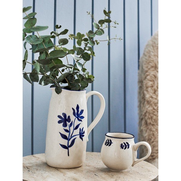 Kék-krémszínű kőedény csésze szett 4 db-os Eimy – Bloomingville-image-2