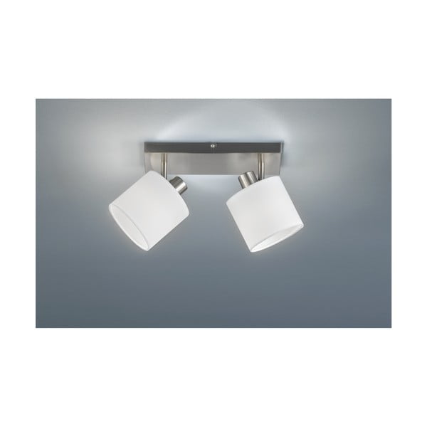 Fehér-szürke mennyezeti lámpa textil búrával ø 12 cm Tommy – Reality-image-1