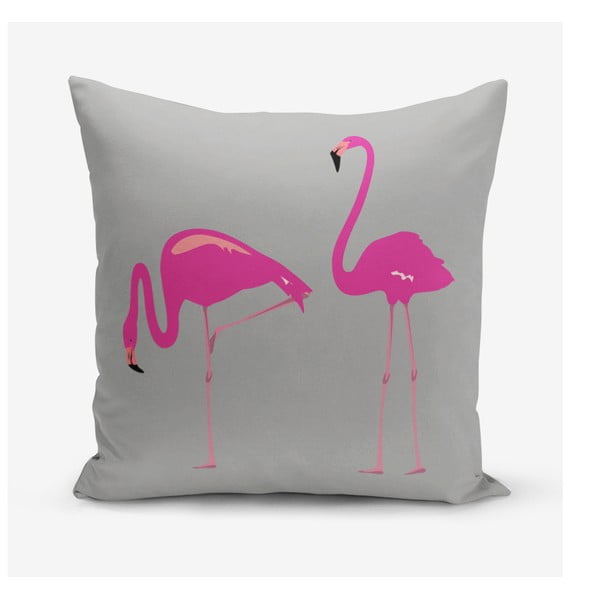 Flamingos pamutkeverék párnahuzat, 45 x 45 cm - Minimalist Cushion Covers