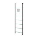 Fekete többszintes fém fali polc 46 cm Cubic – Spinder Design
