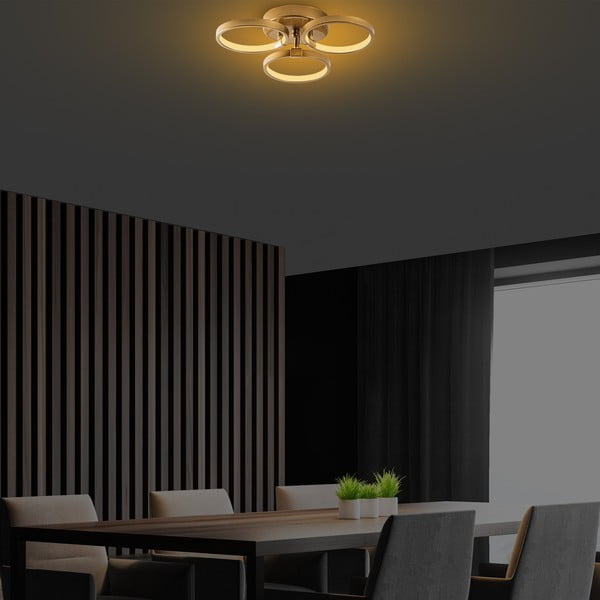 Aranyszínű LED mennyezeti lámpa ø 17 cm Halka – Opviq lights-image-4