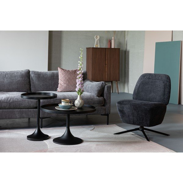 Fekete kerek dohányzóasztal ø 69 cm Jason – Zuiver-image-4