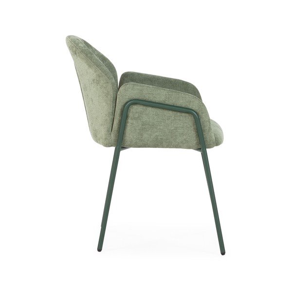 Zöld kárpitozott étkezőfotel szett 2 db-os Aslin – MOME-image-2