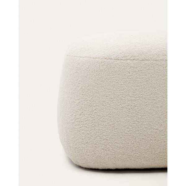 Krémszínű buklé puff Martina – Kave Home-image-3