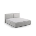 Világosszürke ágyneműtartós boxspring ágy 180x200 cm Arendal – Cosmopolitan Design