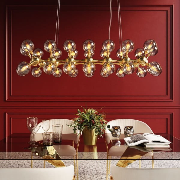 Szürke-aranyszínű függőlámpa ø 12 cm Atomic – Kare Design-image-1