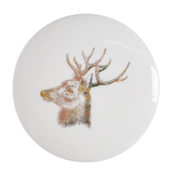 Deer fehér kerámia ékszerdoboz, ⌀ 8 cm - Ewax