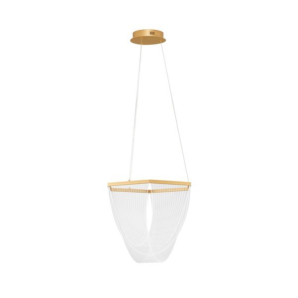 Aranyszínű alumínium LED dimmelhető függőlámpa akrilüveg búrával ø 52 cm Valentin – Nova Luce