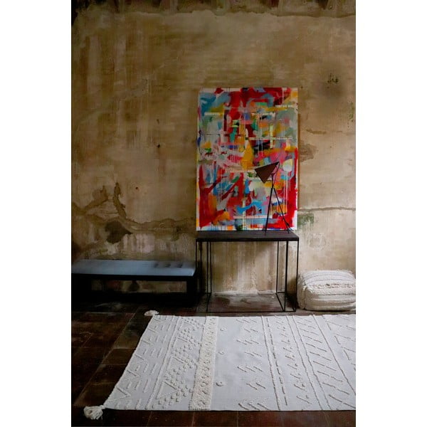 Fehér mosható kézi szövésű pamut szőnyeg 120x160 cm Tribu Natural – Lorena Canals-image-4