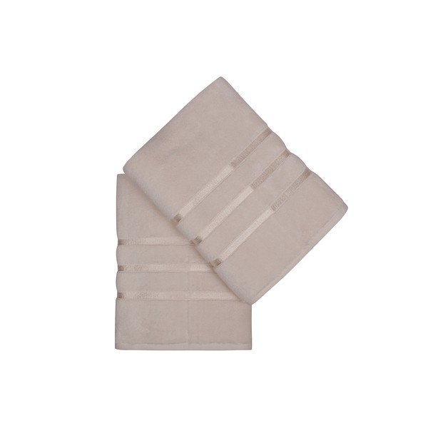 Világossárga frottír pamut fürdőlepedő szett 2 db-os 70x140 cm Dolce – Foutastic-image-2