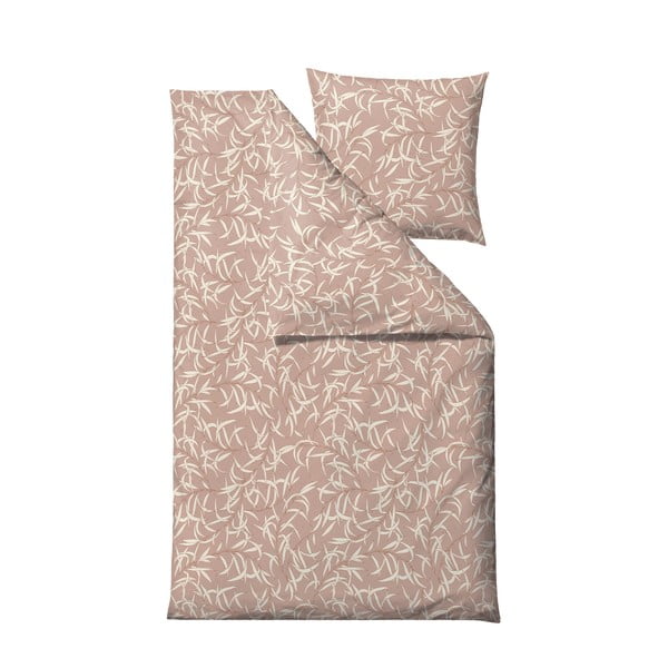 Breeze Blush rózsaszín egyszemélyes pamutszatén ágynemű, 140 x 220 cm - Södahl