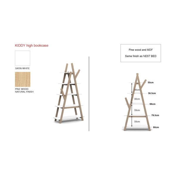 Kiddy gyerek könyvespolc - Vipack-image-2