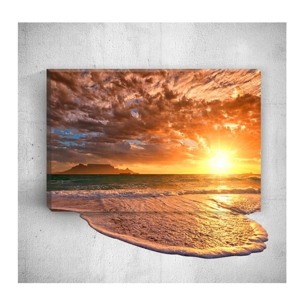 Sea Sunset 3D fali kép, 40 x 60 cm - Mosticx