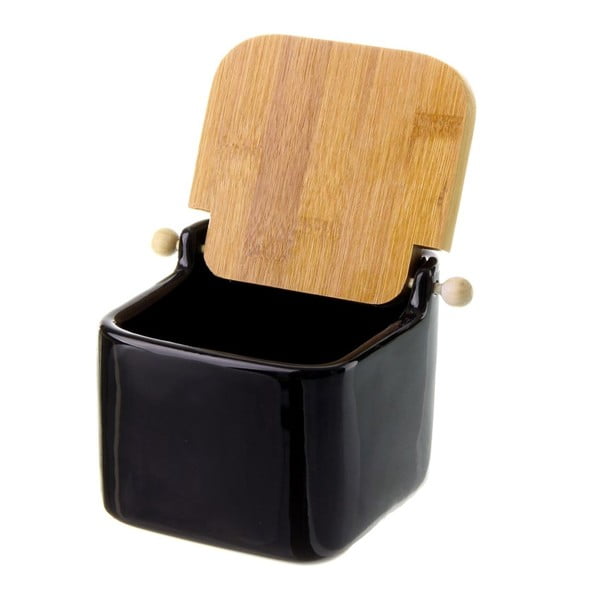 Fekete kerámia sótartó, 750 ml - Unimasa-image-2