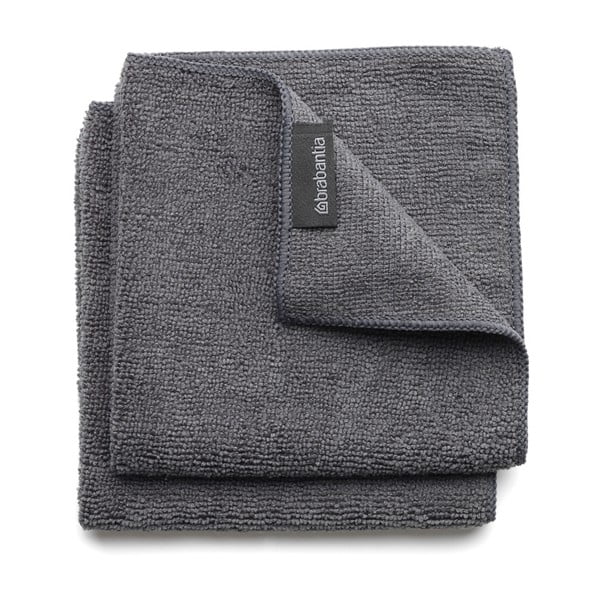 Clean 2 db szürke mikrószálas törlőkendő - Brabantia