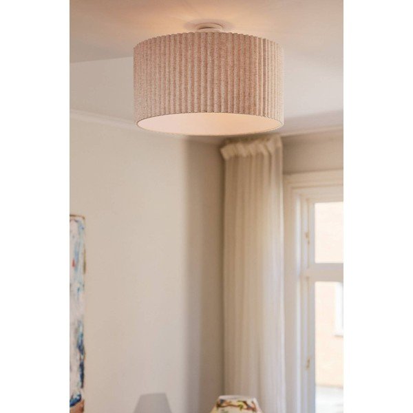 Bézs len mennyezeti lámpa ø 60 cm Alina – Jotex-image-1