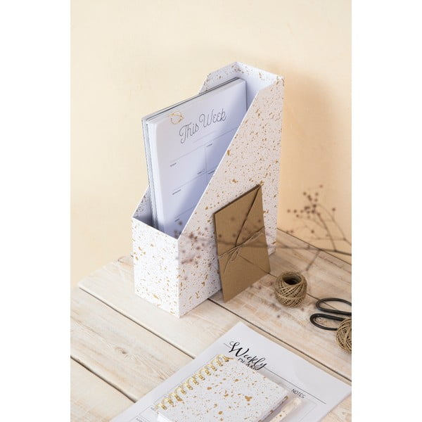 Estelle aranyszínű-fehér irattartó - Bigso Box of Sweden-image-1