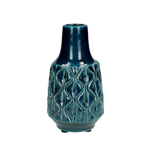 Kék kerámia váza, 14 cm - HF Living