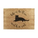 Kókuszrost lábtörlő 40x60 cm Life Is Better With a Cat – Artsy Doormats