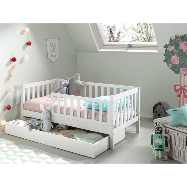 Fehér gyerekágy alatti fiók 70x140 cm Peuter – Vipack-image-1