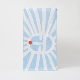 Face kék pamut strandtörülköző , 175 x 90 cm - Sunnylife
