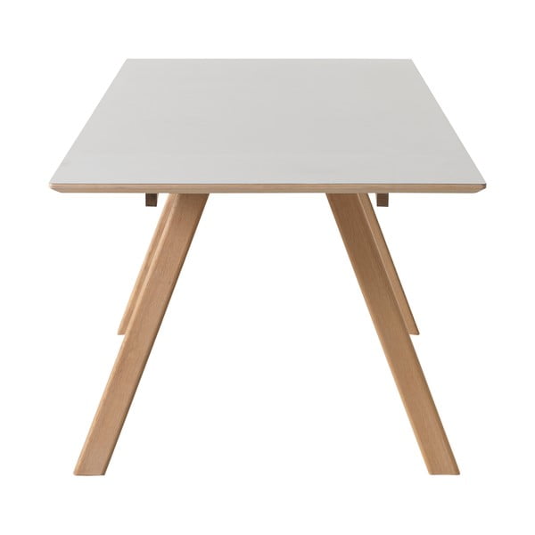 Bilbao szürke étkezőasztal tölgyfa lábakkal, 180 x 90 cm - Unique Furniture-image-2