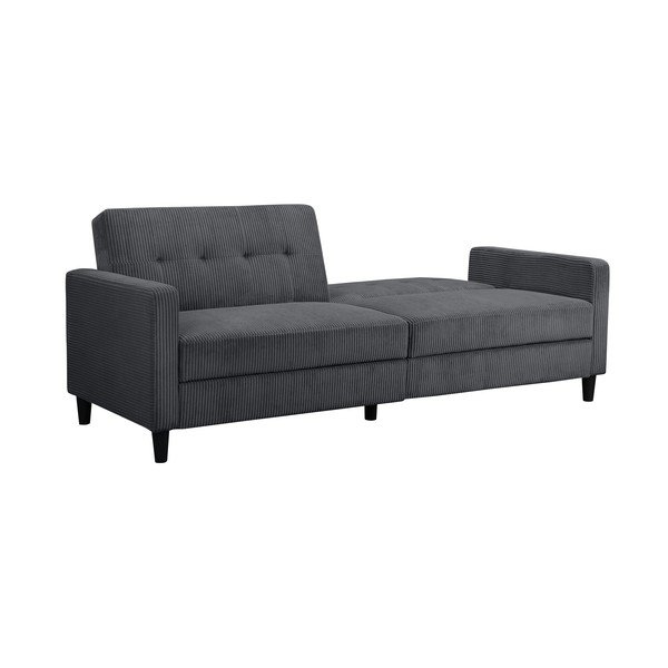 Szürke kordbársony kanapé 203 cm Hartford – Støraa-image-3